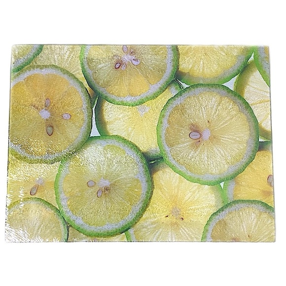 Anchor Hocking Lemon Lime Photo Glass Cutting Board 12” X 15” - Picture 2 of 15